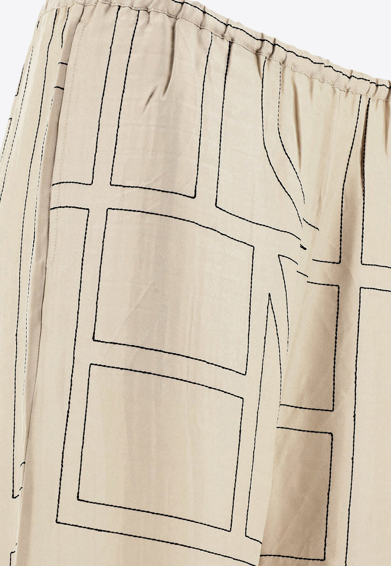 Toteme Monogram Silk Pajama Pants Cream 213-255-707926_81535
