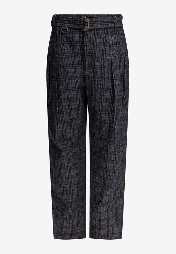 Burberry Check Denim Jeans  Blue 8110727_81593