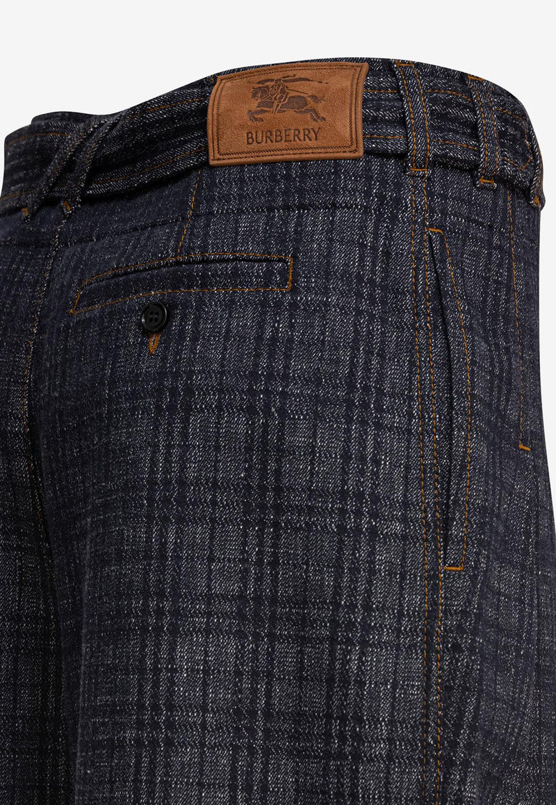 Burberry Check Denim Jeans  Blue 8110727_81593