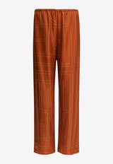 Toteme Monogram Silk Pajama Pants Brown 241-WRB1092-FB0089161_81606