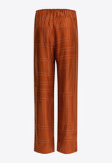 Toteme Monogram Silk Pajama Pants Brown 241-WRB1092-FB0089161_81606