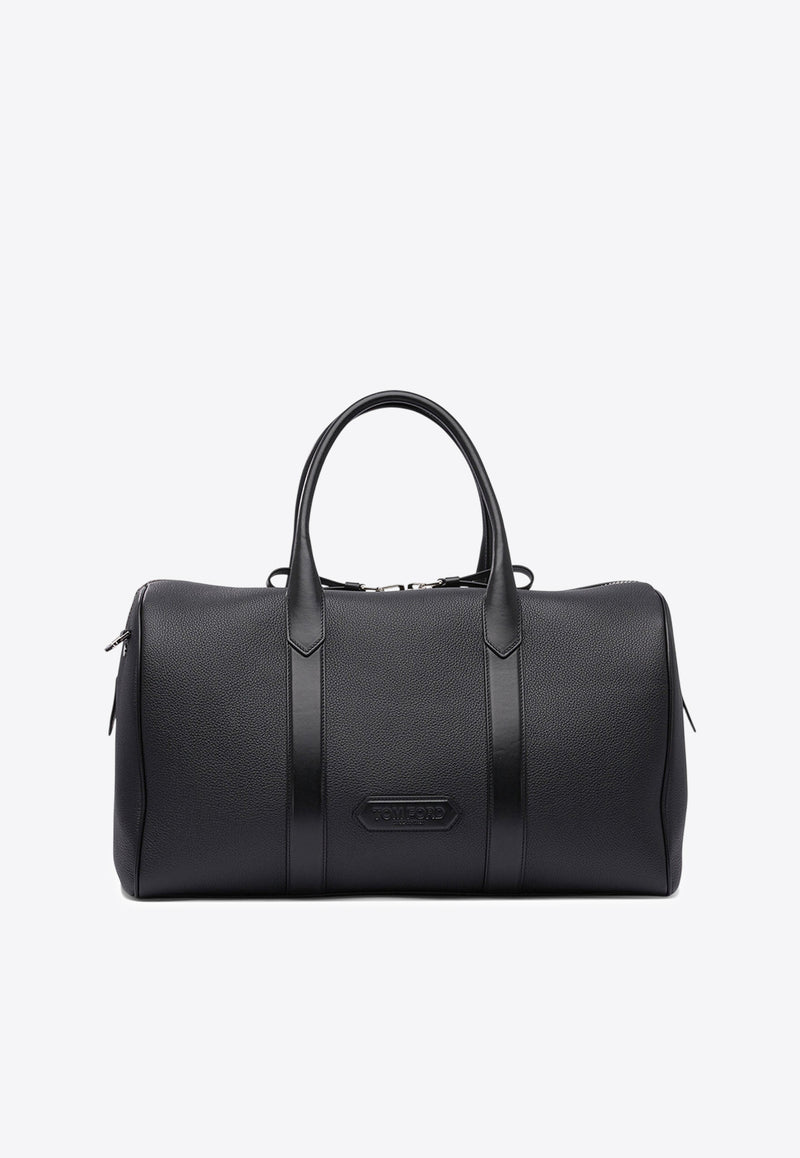 Tom Ford Medium Grained Leather Duffle Bag Black H0677LCL213S1N001_81654