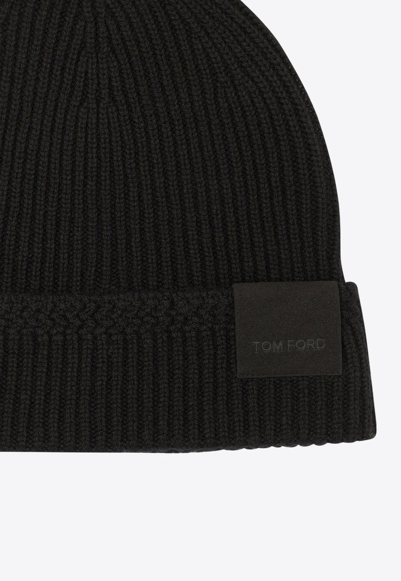 Tom Ford Logo Patch Beanie  Black KHR005YMK065LB999_81662