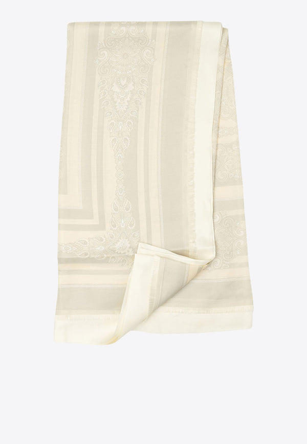 Etro Floral Print Silk Scarf White WAXA0006AK631X0872_81700