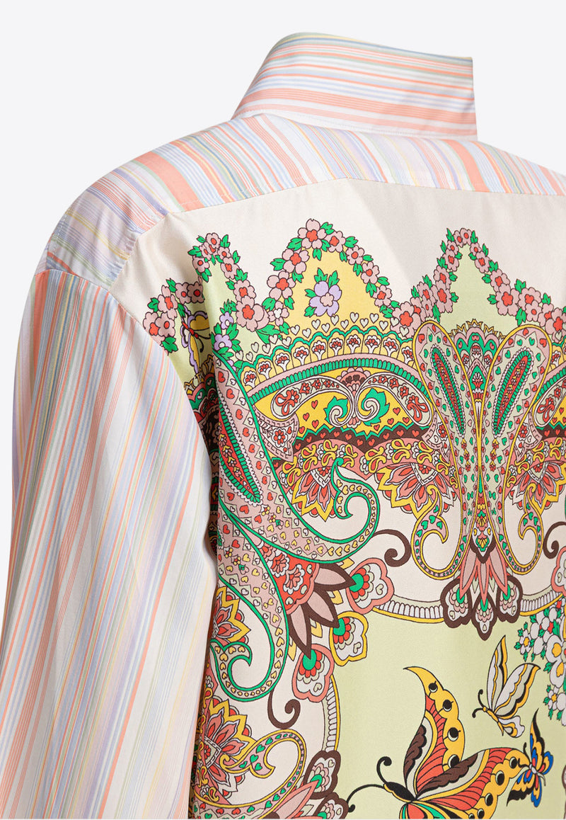 Etro Paisley Print Striped Shirt Pink WRIA003499TR574S9850_81749