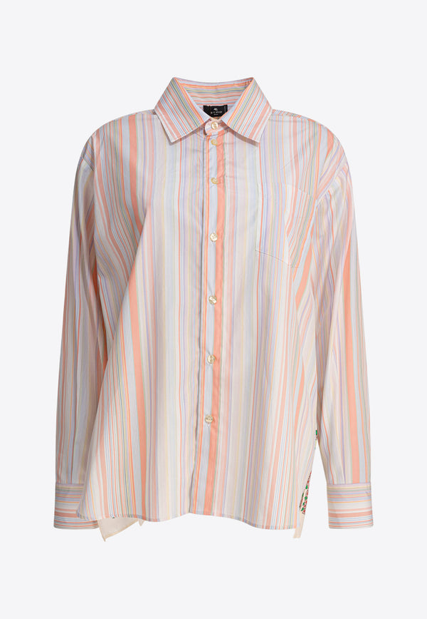 Etro Paisley Print Striped Shirt Pink WRIA003499TR574S9850_81749