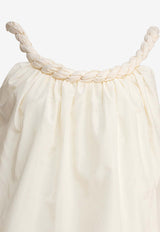 Loulou de Saison Garino Voile Gathered Top Ivory GARINOIVORY_81711