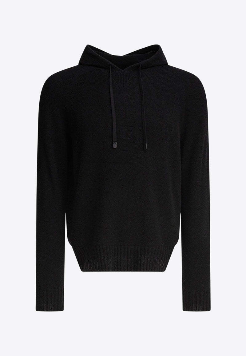 Tom Ford Essential Drawstring Hoodie Black KOL003YMK069LB999_81751