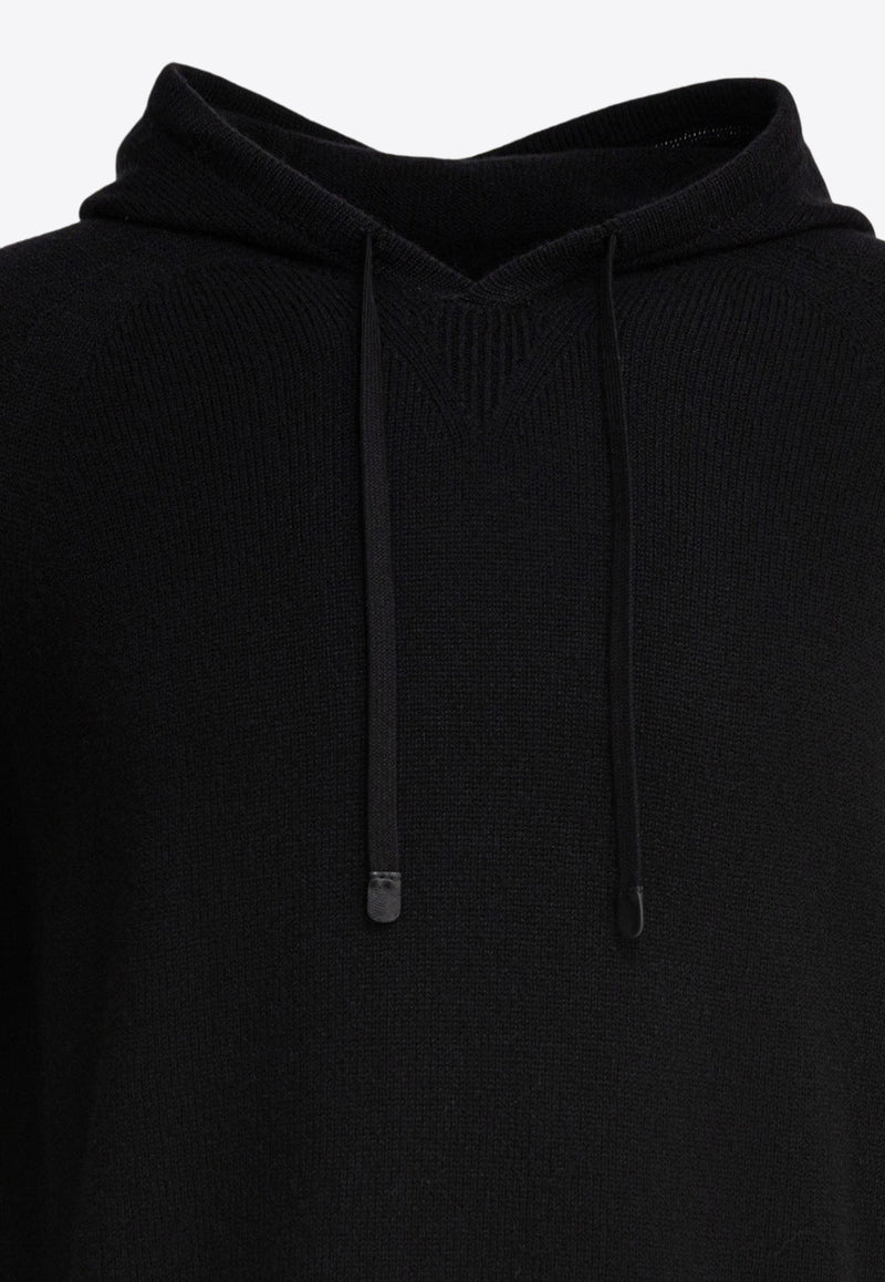 Tom Ford Essential Drawstring Hoodie Black KOL003YMK069LB999_81751