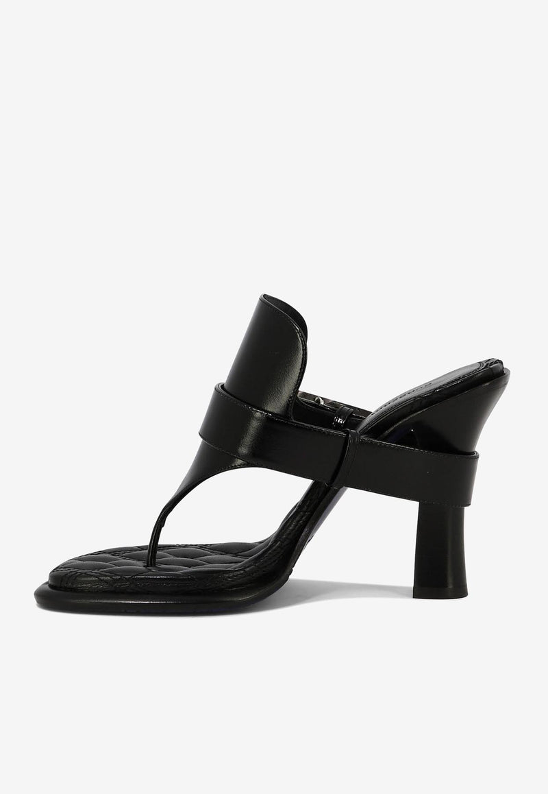 Burberry Bay 105 Leather Sandals Black 8085544_81881