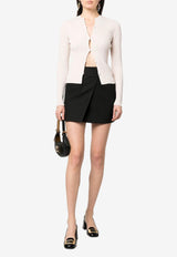 Fendi Ribbed Cardigan with Cut-Outs Cream FZC963ANJBF084J_81905