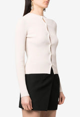 Fendi Ribbed Cardigan with Cut-Outs Cream FZC963ANJBF084J_81905