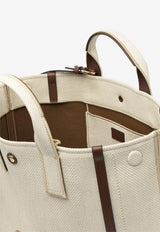 Chloé Carry Raffia-Effect Logo Tote Bag Beige CH25US910P1924P_81945