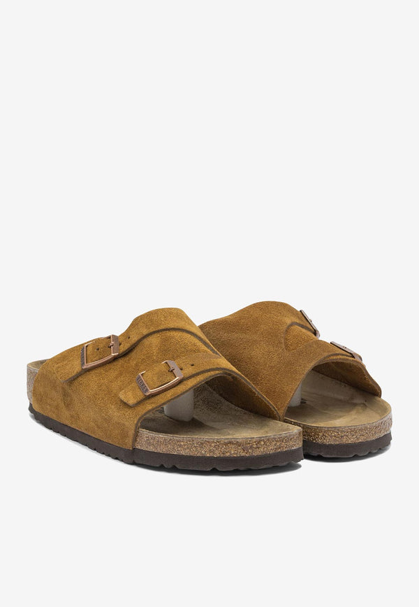 Birkenstock Zürich Suede Flat Sandals Brown 1023891UMINK_81953