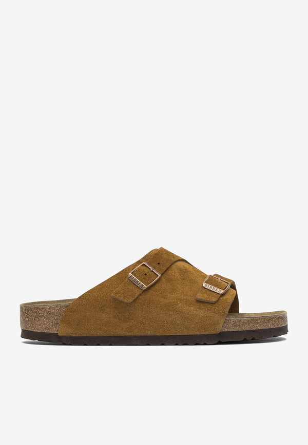 Birkenstock Zürich Suede Flat Sandals Brown 1023891UMINK_81953