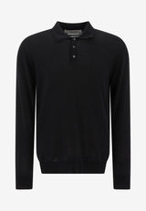 Golden Goose DB Long-Sleeved Polo T-shirt Black GMP01353P00104190100_81984