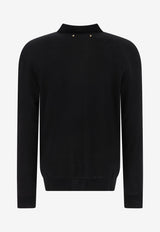 Golden Goose DB Long-Sleeved Polo T-shirt Black GMP01353P00104190100_81984
