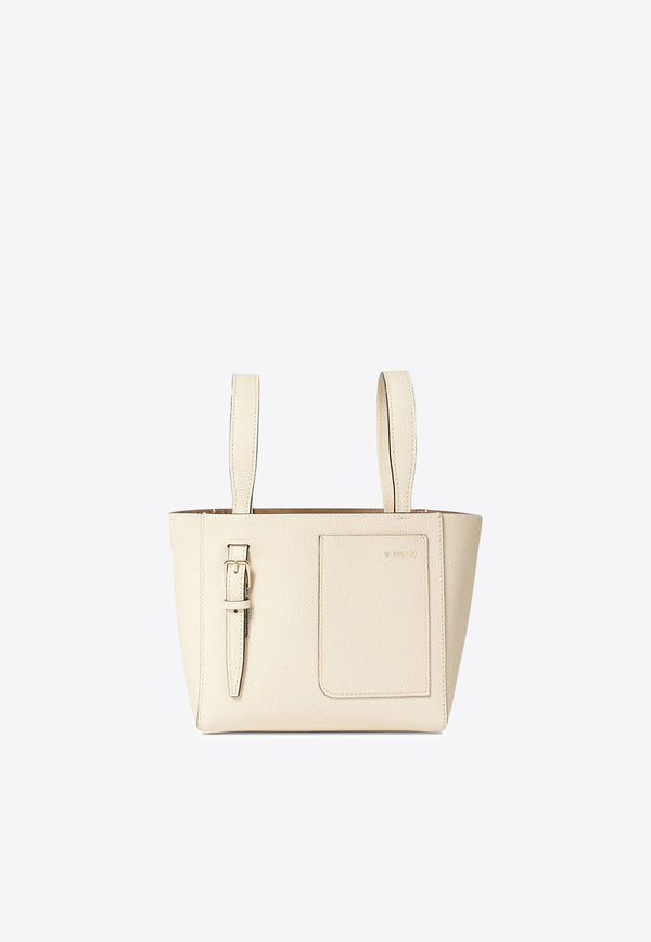 Valextra Mini Con Tracolla Soft Leather Bucket bag White WBSF0090028LOCTFWW_81989