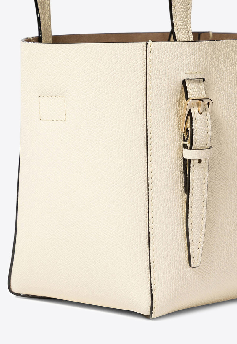 Valextra Mini Con Tracolla Soft Leather Bucket bag White WBSF0090028LOCTFWW_81989
