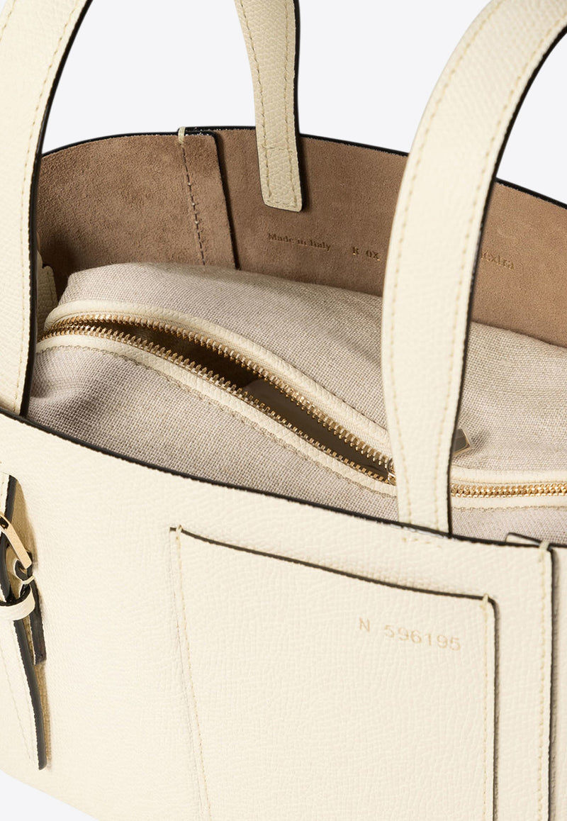 Valextra Mini Con Tracolla Soft Leather Bucket bag White WBSF0090028LOCTFWW_81989