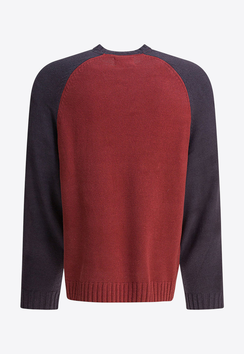 Stüssy Colorblocked Raglan Sweater  Red 1172640629 BRICK_82075
