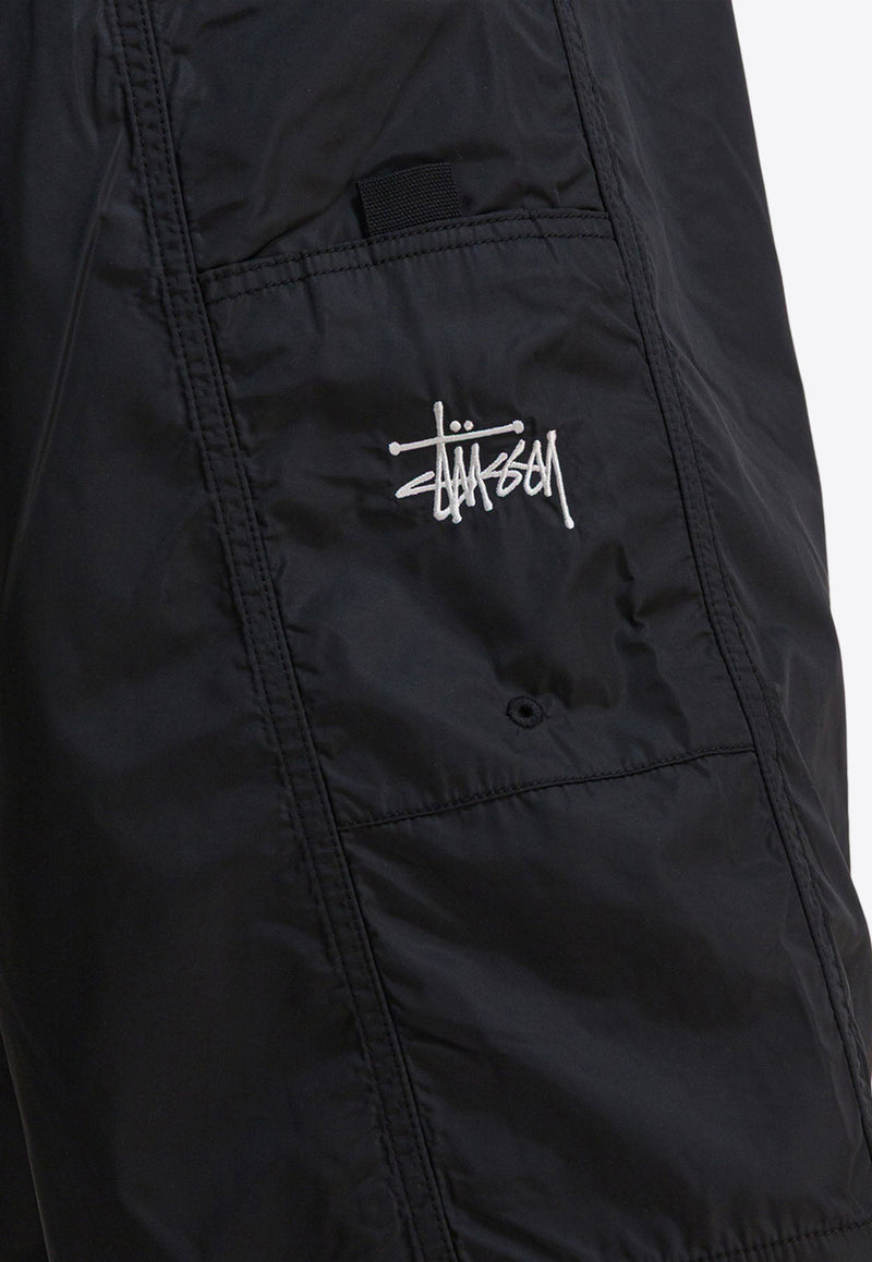 Stüssy Drawstring Logo Swim Shorts Black 1131660001 BLACK_82323