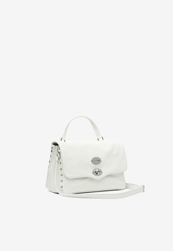Zanellato Small Postina Hammered Leather Top Handle Bag White POSTINA DAILY GIORNO S0680100050000Z1190_82742