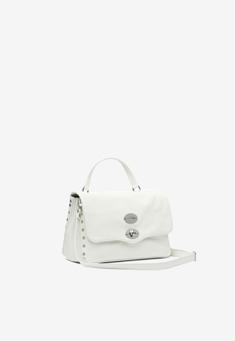Zanellato Small Postina Hammered Leather Top Handle Bag White POSTINA DAILY GIORNO S0680100050000Z1190_82742