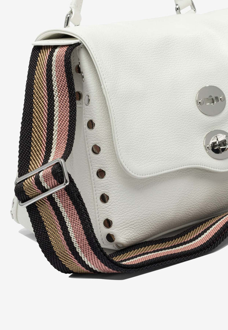 Zanellato Small Postina Hammered Leather Top Handle Bag White POSTINA DAILY GIORNO S0680100050000Z1190_82742