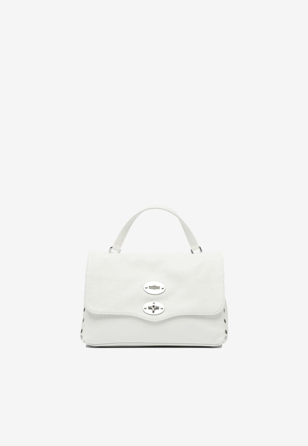 Zanellato Small Postina Hammered Leather Top Handle Bag White POSTINA DAILY GIORNO S0680100050000Z1190_82742