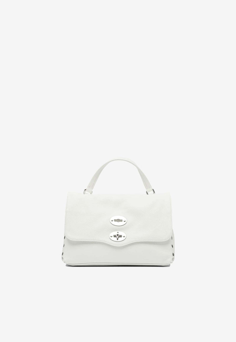 Zanellato Small Postina Hammered Leather Top Handle Bag White POSTINA DAILY GIORNO S0680100050000Z1190_82742