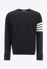 Thom Browne 4-bar Stripes Wool Sweater Blue MKA002AY1014415_82886