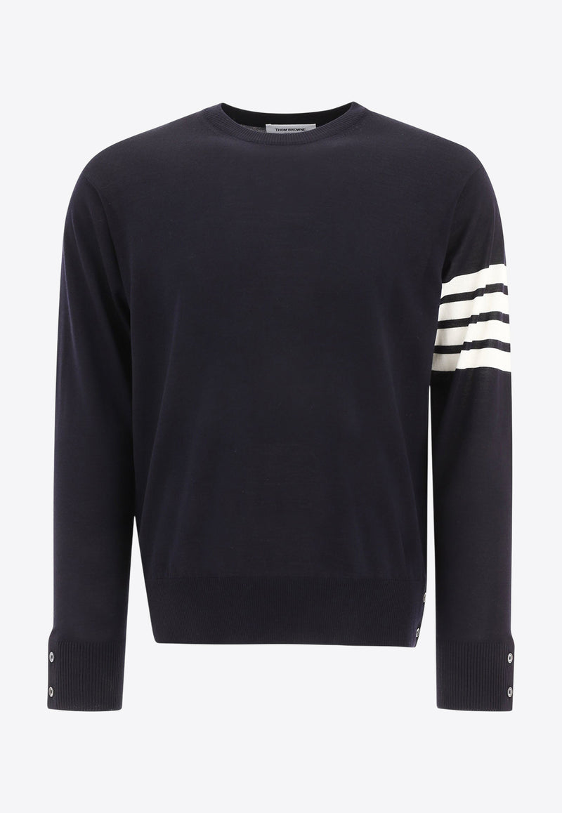 Thom Browne 4-bar Stripes Wool Sweater Blue MKA002AY1014415_82886