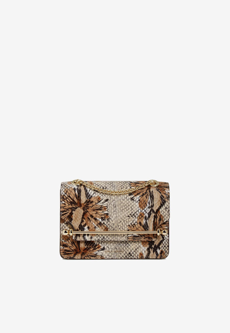 Strathberry Mini East/West Snake Print Leather Crossbody Bag Beige 20251-577-550-465_ANIMAL PRI