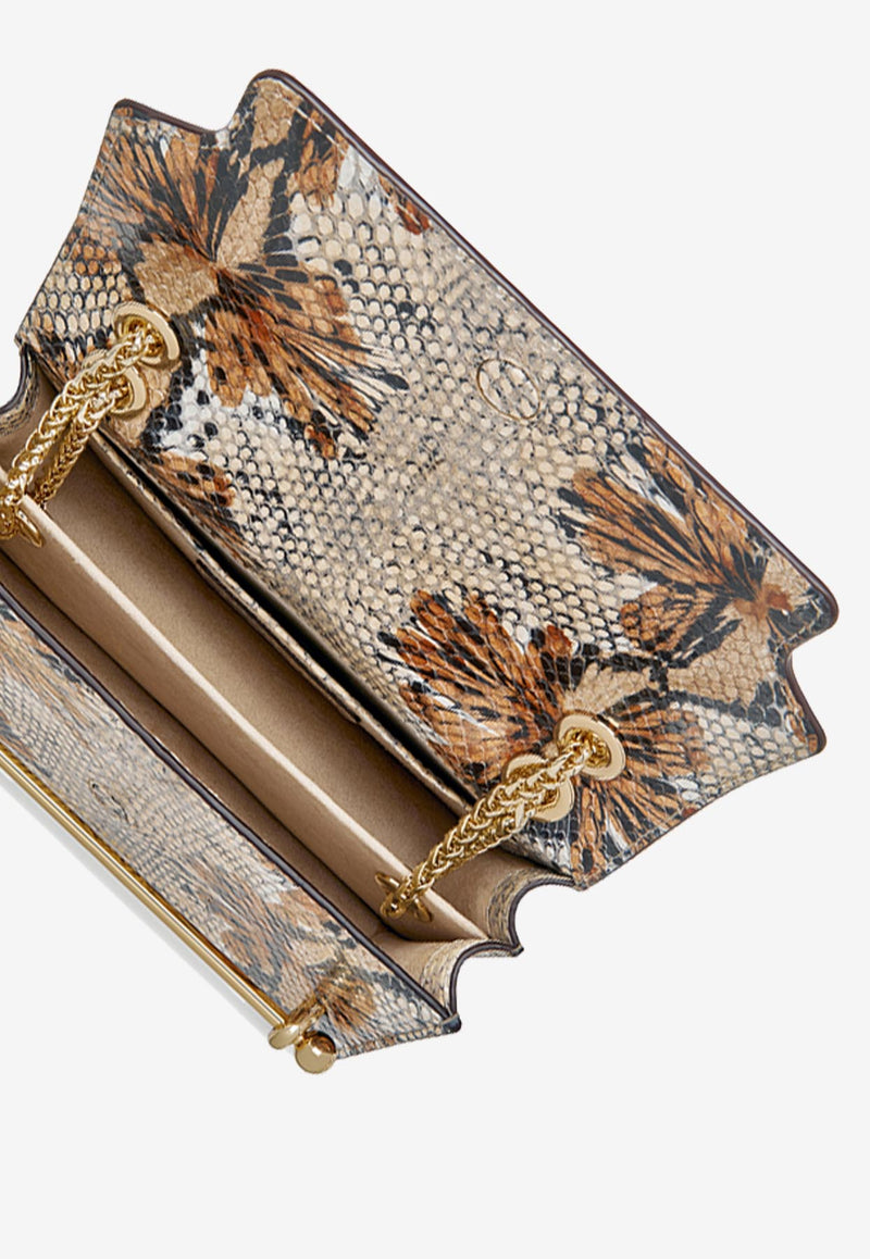 Strathberry Mini East/West Snake Print Leather Crossbody Bag Beige 20251-577-550-465_ANIMAL PRI