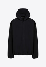 Fear Of God Essentials Logo Patch Zip-Up Windbreaker Jacket Black 202BT244880F/P_FEARE-BLK