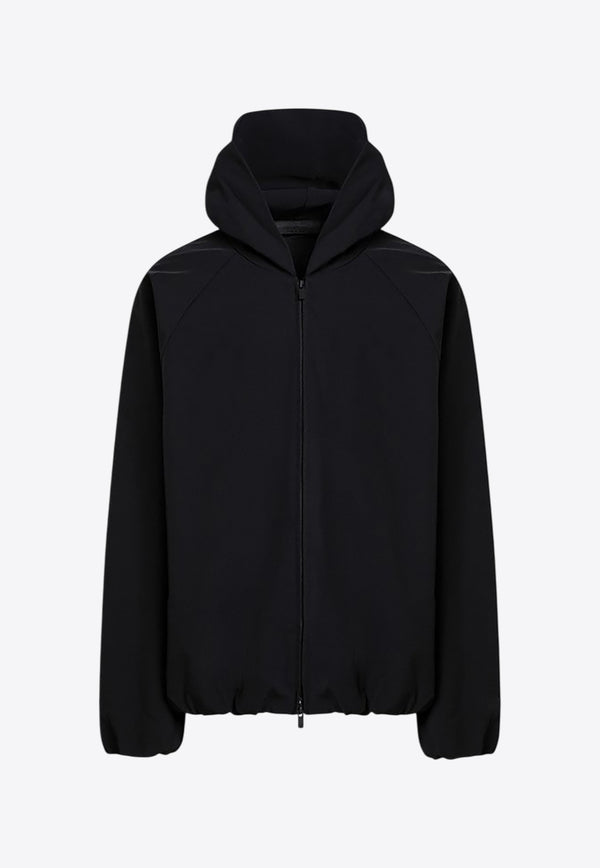 Fear Of God Essentials Logo Patch Zip-Up Windbreaker Jacket Black 202BT244880F/P_FEARE-BLK