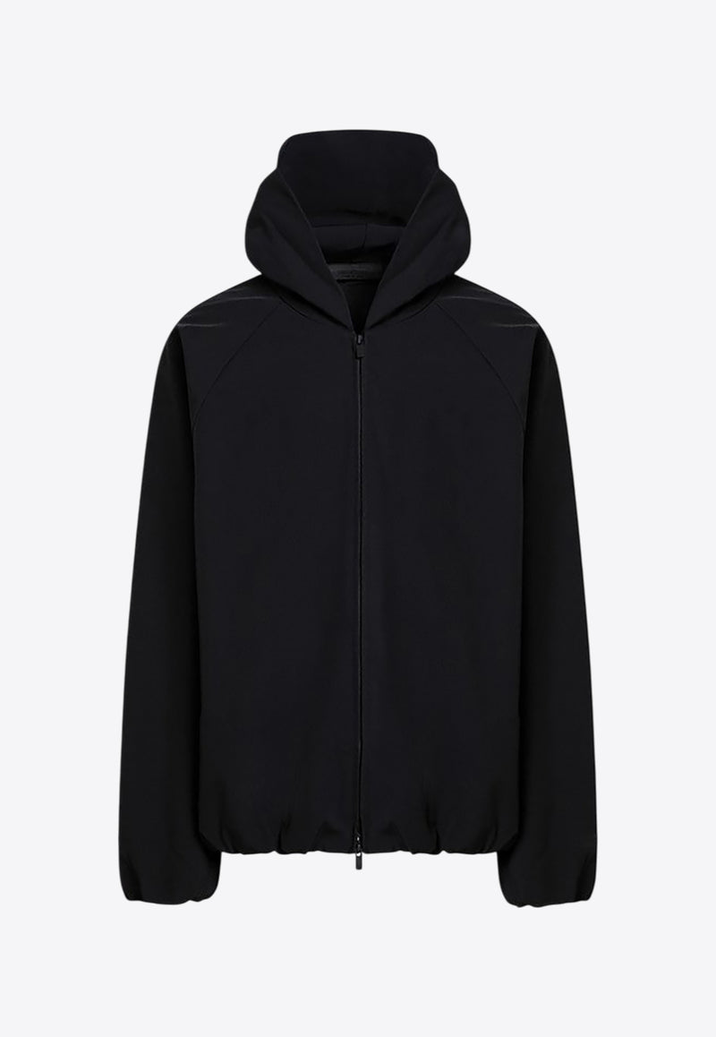 Fear Of God Essentials Logo Patch Zip-Up Windbreaker Jacket Black 202BT244880F/P_FEARE-BLK