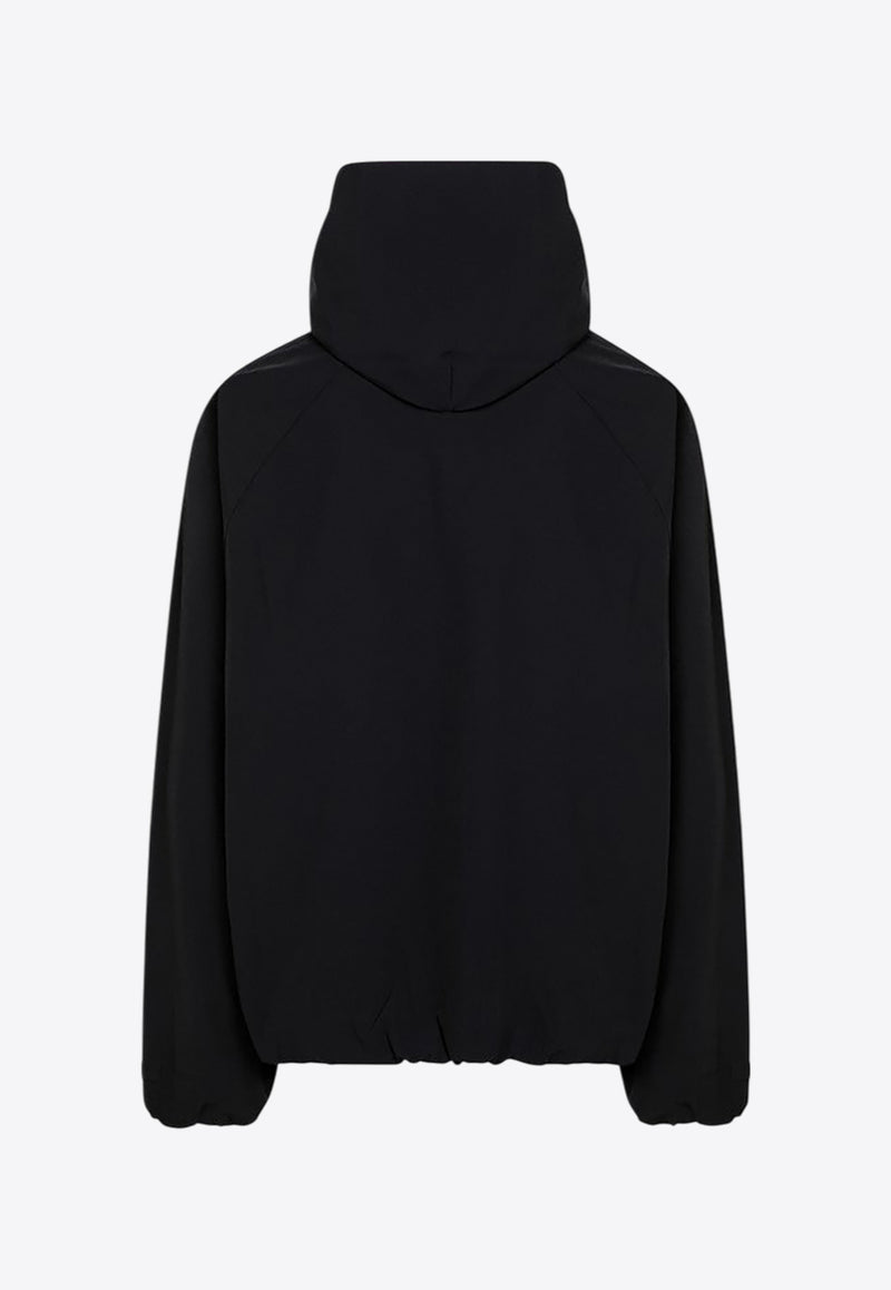 Fear Of God Essentials Logo Patch Zip-Up Windbreaker Jacket Black 202BT244880F/P_FEARE-BLK