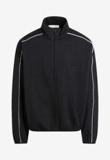 Fear Of God Essentials Contrasting Trims Zip-Up Sweatshirt Black 202SP256890F/R_FEARE-BC