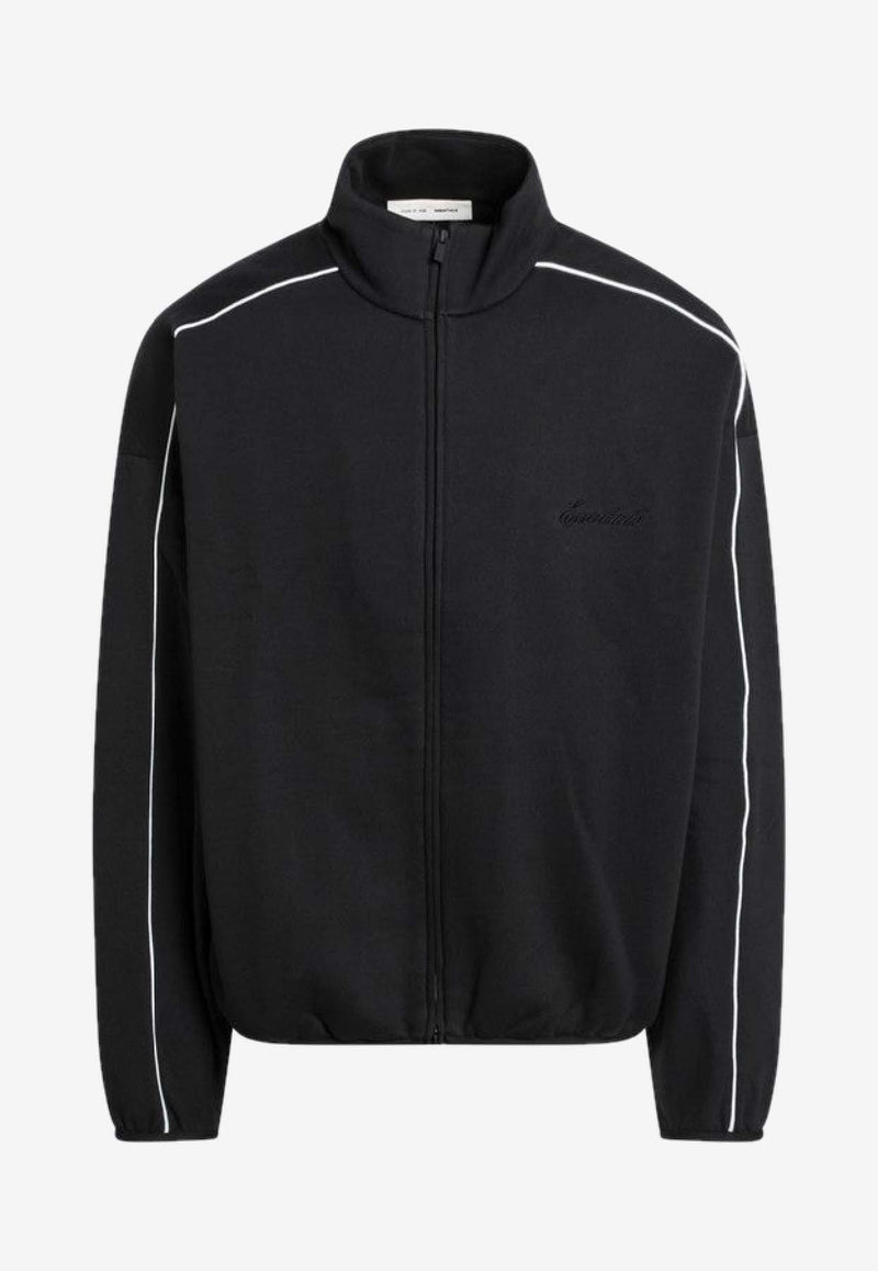 Fear Of God Essentials Contrasting Trims Zip-Up Sweatshirt Black 202SP256890F/R_FEARE-BC