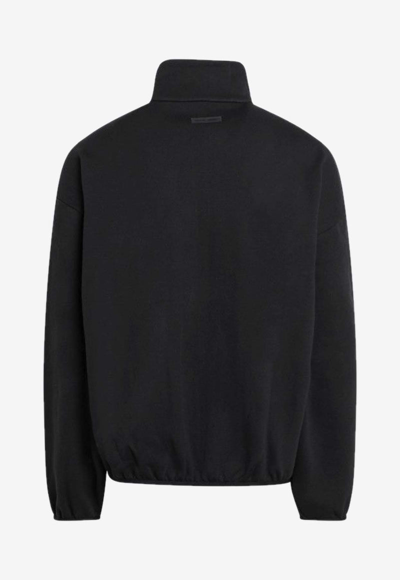 Fear Of God Essentials Contrasting Trims Zip-Up Sweatshirt Black 202SP256890F/R_FEARE-BC