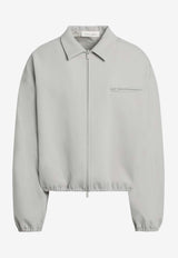 Fear Of God Essentials Logo Patch Zip-Up Jacket Gray 202SP258066F/R_FEARE-AS