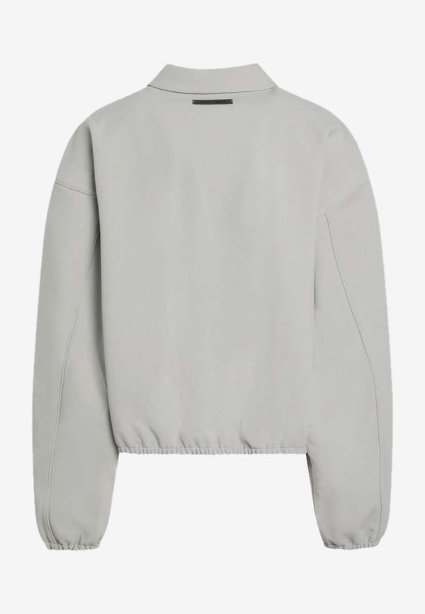 Fear Of God Essentials Logo Patch Zip-Up Jacket Gray 202SP258066F/R_FEARE-AS