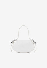 Alexander Wang Small Orb Crackled Leather Shoulder Bag White 20324K50LWHITE