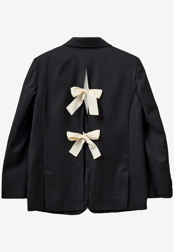 The Garment Pluto Single-Breasted Blazer with Bows Black 20513BLACK