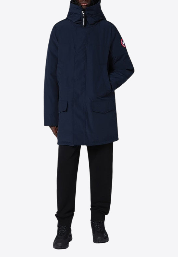 Canada Goose Langford Logo Patch Hooded Parka Blue 2052MNY/P_CANAD-63