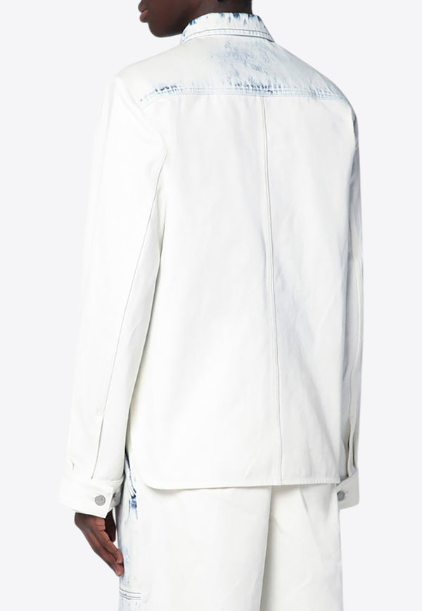 Dries Van Noten Bleached Denim Shirt Blue 205311564/Q_DRVNO-514