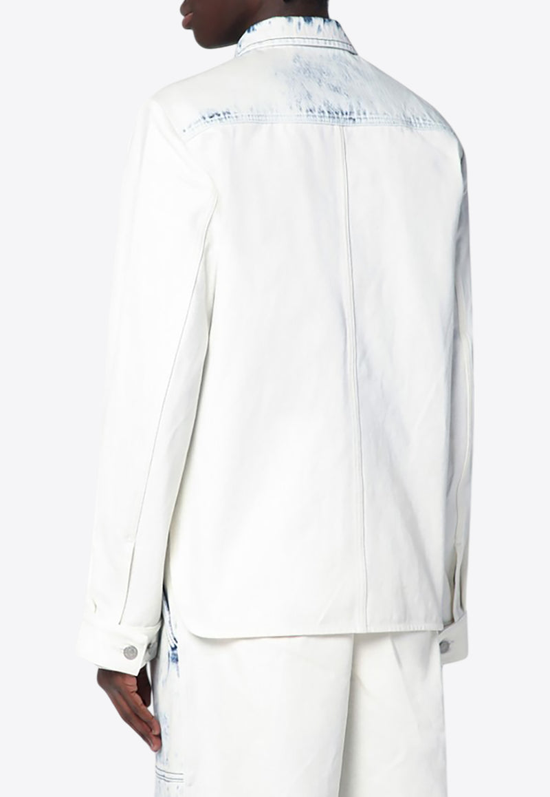 Dries Van Noten Bleached Denim Shirt Blue 205311564/Q_DRVNO-514