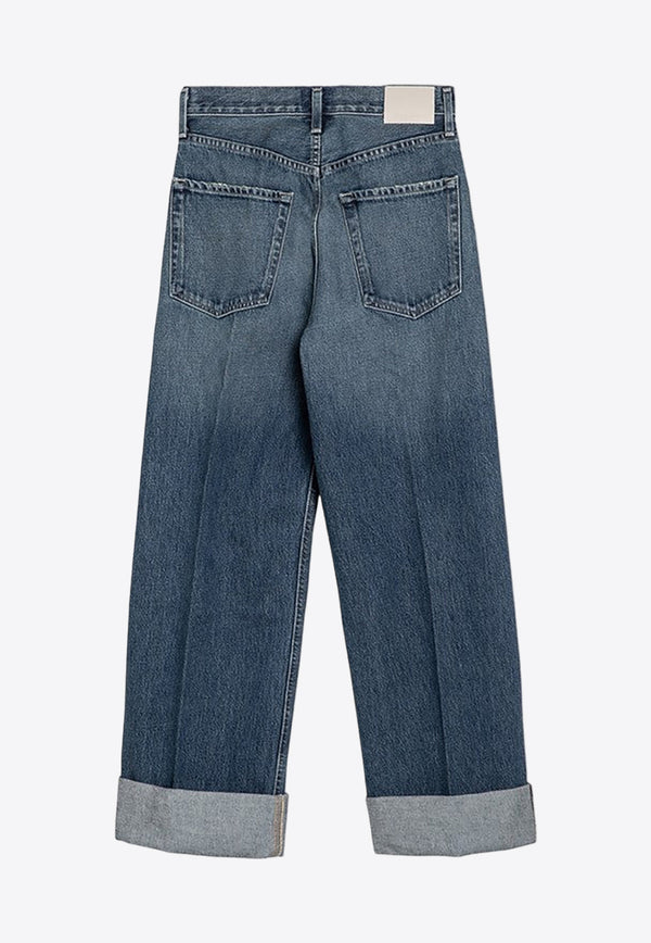 Citizens Of Humanity Ayla Washed Baggy Jeans with Turn-Ups Blue 20533041/P_CITIZ-BRIE